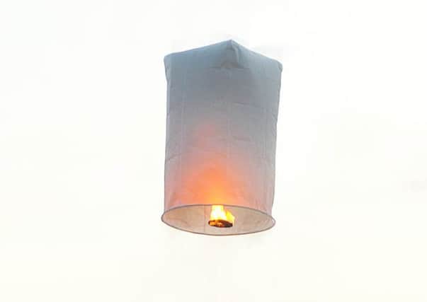 A sky lantern is released (file photo).