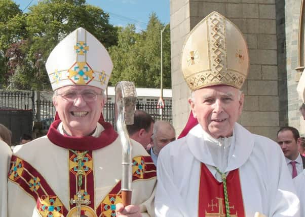 Bishop Donal McKeown with the late Edward Daly. Picture Margaret McLaughlin