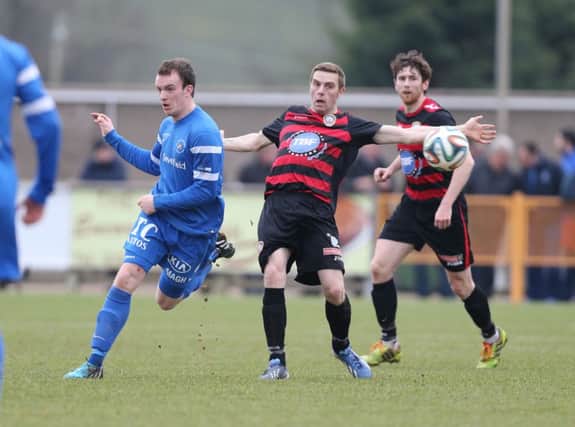 David Kee in action against Coleraine.