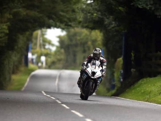 Michael Dunlop on the Hawk Racing BMW at Dundrod.