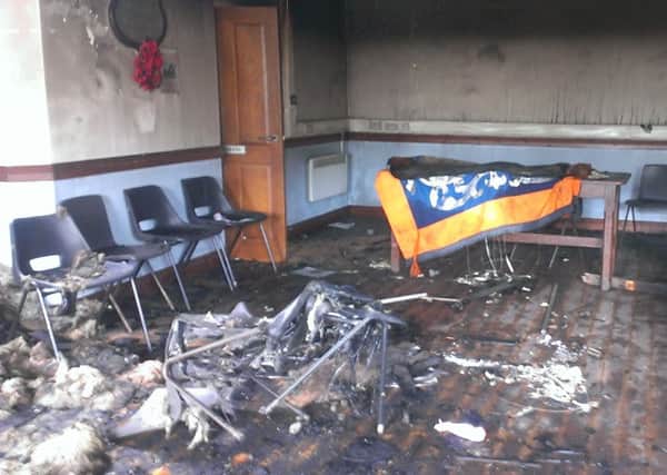 Saltersland Orange Hall, outside Ballyronan, which was gutted in an overnight fire