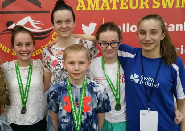 Banbridge swimmers Julia, Kate, Rachel, Ruby and Adam enjoying the National Championships.
