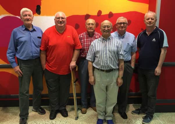 Efforts to establish a Men's Shed group in Carrick are progressing with an initial meeting at Sainsbury's to gauge interest in the scheme. The meeting was organised by Fred Berry (third from right).  INCT 34-732-CON