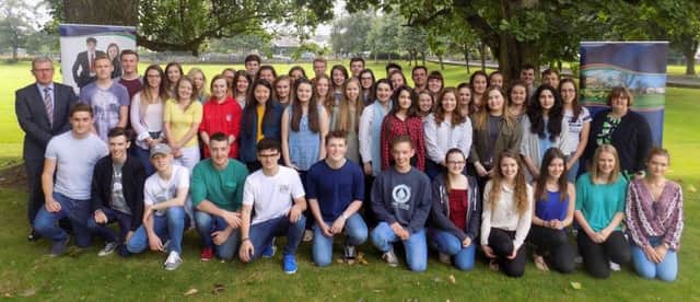Pictured are Coleraine Grammar School pupils who achieved at least one A grade in their A2 results.