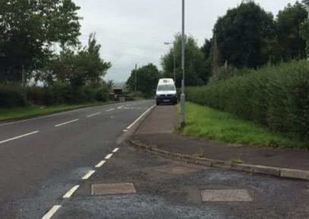 A speed van parked at Low Road, Islandmagee.  INCT 35-737-CON