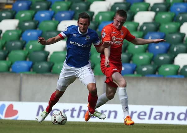 Linfield Andrew Waterworth    and Dungannon Swifts  Andrew Burns