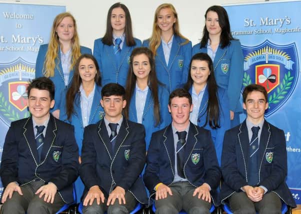Students from St Mary's Grammar School Magherafelt who obtained 8 grade A's or more at GCSE level.INMM3516-335