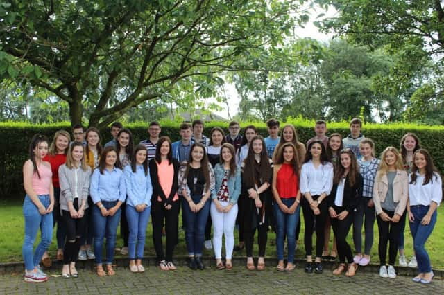 Some of the 36 students from Loreto College who attained 7 A grades or better in their GCSE examinations.