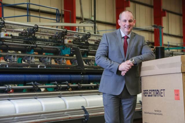 Gary Millar, International Sales Director of UPU Industries in Dromore which has won a major export order from NNZ South Africa for its innovative Reflectornet stretch pallet netting.