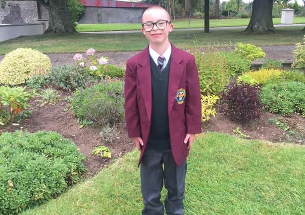 Jay Beatty on his first day at St Ronan's College