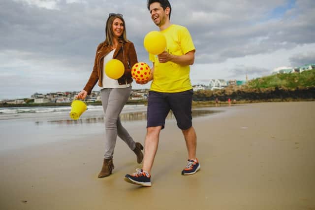 TV Presenter and Portstewart native Sarah Travers joins Kieran Hughes from mental health charity AWARE as they prepare for AWAREs Mood Walk Portstewart on Friday, September 9. Register now at: www.aware-ni.org/moodwalk