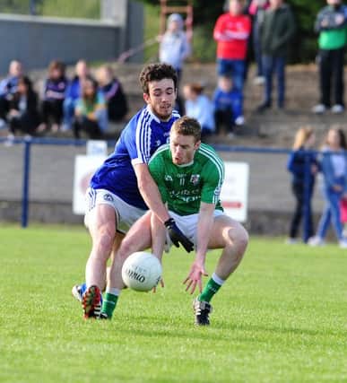Derrylaughan's Ciaran Quinn hit 1-02 in the Intermediate Championship win over Moy.