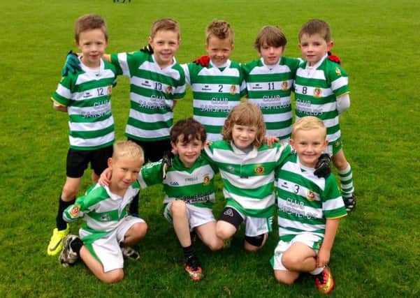 Sarsfields P4 players before a recent fixture.