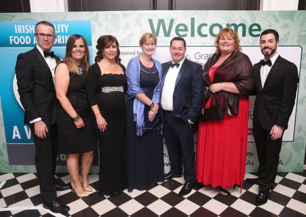 Pictured L-R are Diarmuid Murphy, Lorraine Lennon and Susan O'Shaughnessy from Simply Better; Wendy Campbell, Camran Crafts; chef Neven Maguire; Tracie McFerran, Camran Crafts, and Daragh Lawless, Simply Better.  INCT 37-724-CON