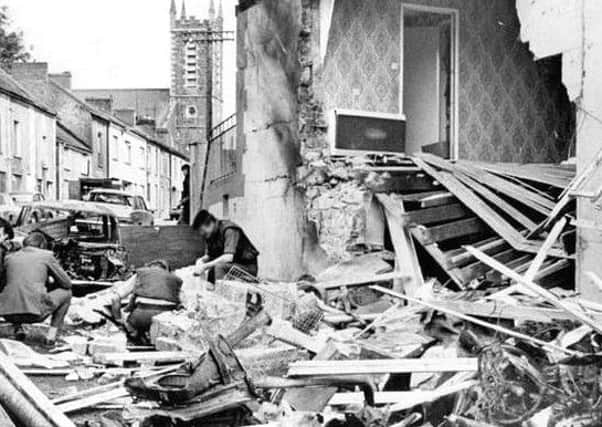 The aftermath of the UVF Step Inn pub bombing, Keady, in August 1976