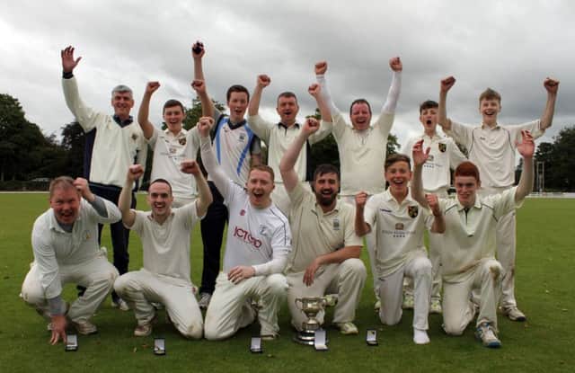 Ardmore players celebrate their Qualifying Four Cup final win.
