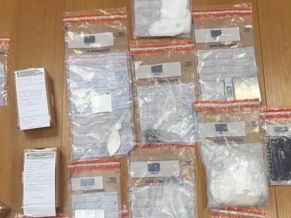 Police have seized suspected Class A drugs with a street value of 20,000