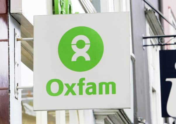 Sign outside an Oxfam shop