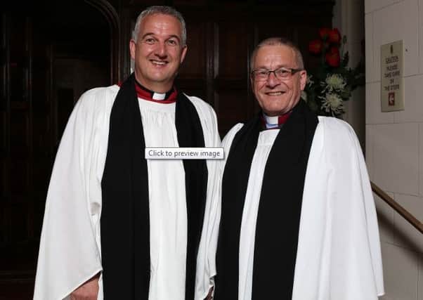L-R: Rev Canon Malcolm Ferry with his brother, Rev Canon David Ferry. INLT-38-708-con