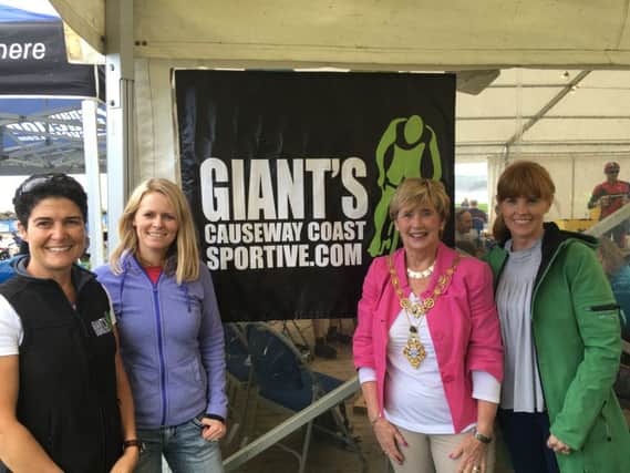Caro-lynne Ferris and Beverley Pierson, Event Organisers with Mayor, Alderman Maura Hickey and Kerrie McGonigle, Causeway Coast and Glens Borough Council Destination Manager.