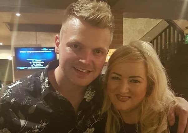 Country singer Lee Matthews with Valerie Dale, Stroke Recovery Coordinator (Southern Trust)