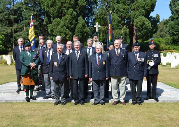 Member of the Portadown Branch of the Royal Irish Fusiliers Old Comrades Association during a recent visit to the Brookwood Military Cemetery in Surrey.