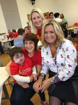 UUP MLA Joanne Dobson pictured with Grace McKee at the coffee morning. INBL Grace-Dobson.