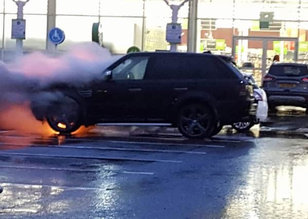 Car on fire at Asda Ballyclare. INNT 39-832CON