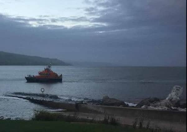 Larne RNLI pictured off Ballygally Head. INLT-40-700-con