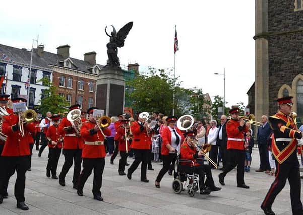St Mark's Band on parade.