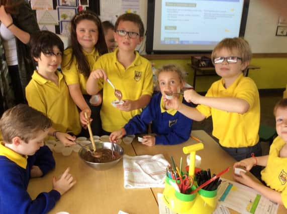 In celebration of Roald Dahl's legacy Miss Lipton's Primary Four Class at Portrush Primary School recently had a scrumtidliumptious day of cross curriculum activities, inspired by the creative genius of the book 'Charlie and the Chocolate Factory!'