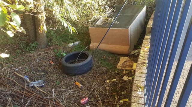 Council helped remove the discarded items from the schoolg garden. INCR 42-791-CON
