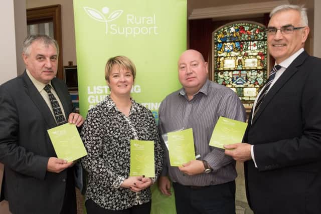 MLAs Maurice Bradley and Adrian McQuillan at the Rural Support roadshow.