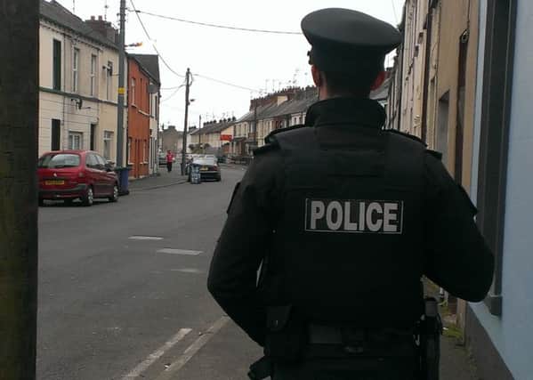 Police at the scene of a shooting in Lurgan