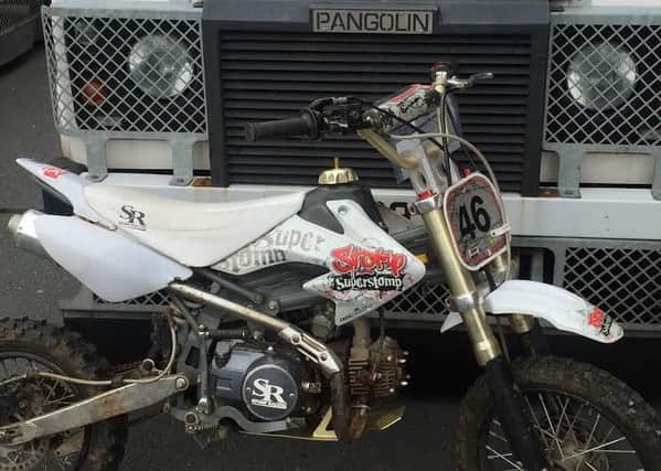 Police have seized a scrambler involved in a collision with a nine-year-old boy in Mossley. INNT 41-822CON