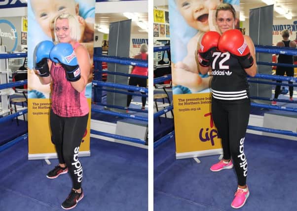Sara Robb and Shezzell Horner are taking part in the White Collar Boxing night for TinyLife.  INCT 41-724-CON