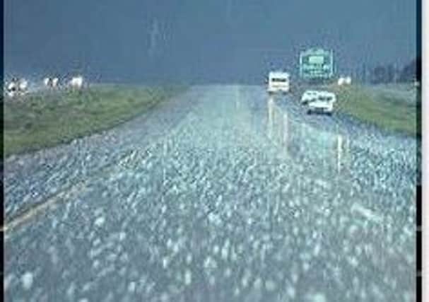 A PSNI image of hailstones. INLT-42-705-con