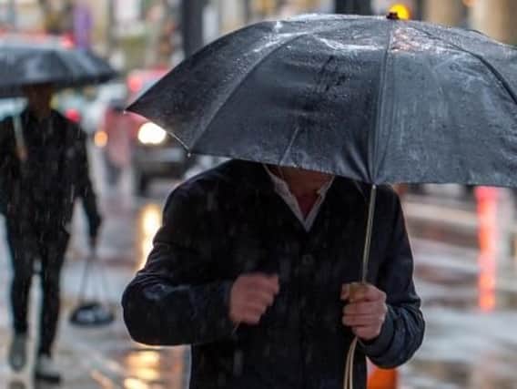 Yellow warning in place for heavy rain