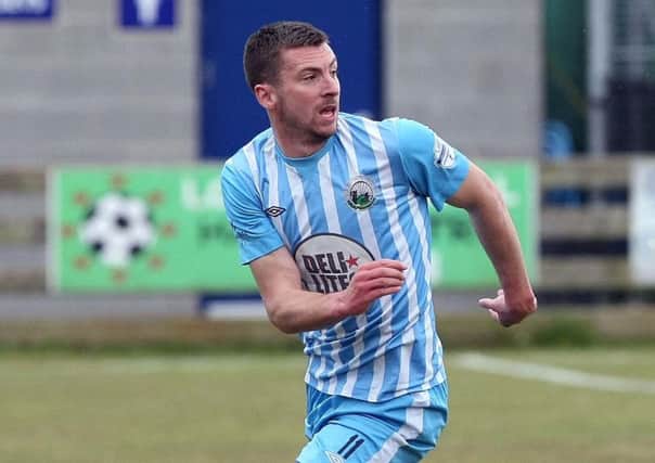 Stephen Murray scored two off the bench for Warrenpoint Town on Saturday. Picture by Freddie Parkinson/Press Eye
