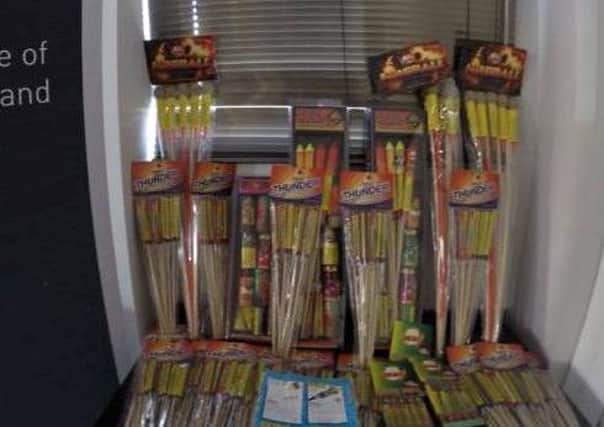 Illegal fireworks seized by the PSNI. INBT 42-800CON