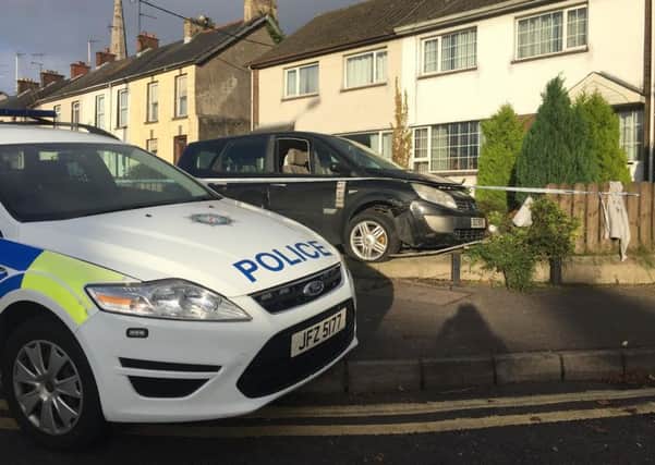 A car crashed into a garden in Cookstown