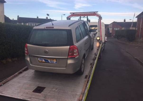Car seized in Newtownabbey. INNT 43-832CON