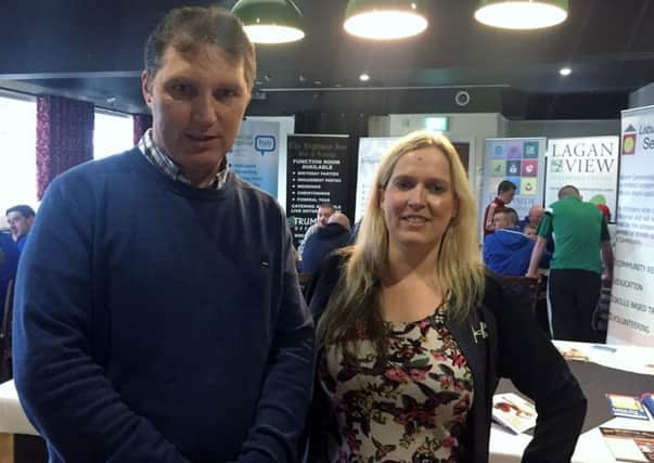 Denis Paisley, Resurgam Trust Regeneration Manager, with Amanda Johnston of Social Enterprise NI.