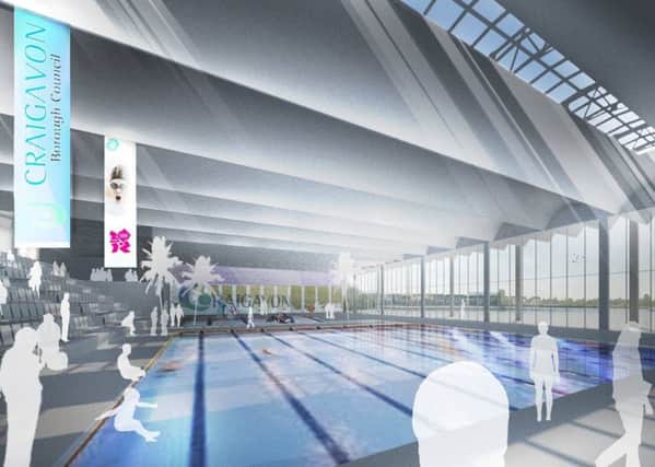 An impression of the swimming pool at the new Craigavon Leisure Centre.