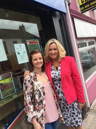 Adeva Hillis, who earlier this year donated a kidney to her dad Paul Magill, with local MLA and Organ Donation campaigner Jo-Anne Dobson.
