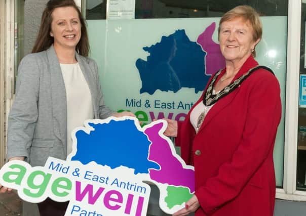 L-R: Project Development Officer at MEAAP Deirdre McCloskey with Mayor Audrey Wales. INLT-46-700-con