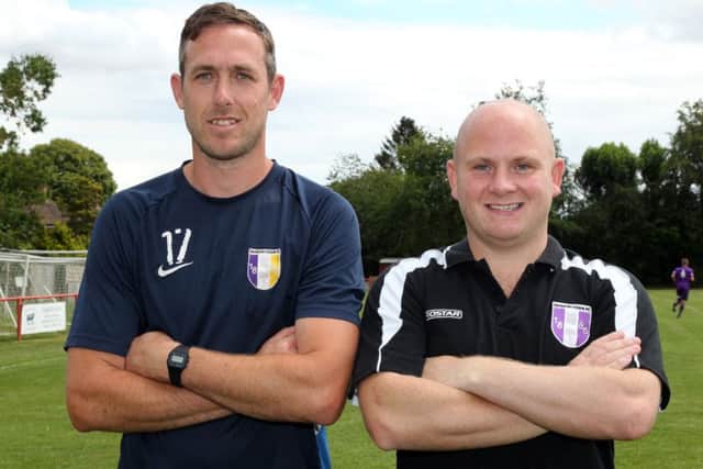 Daventry Town duo Arron Parkinson and Andy Marks are UCL managers of the month