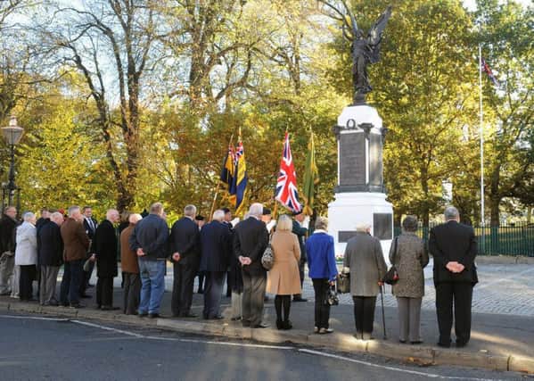A short act of remembrance at Lisburn War Memorial on Saturday,  November 5 marking the launch of Lisburns Royal British Legion poppy appeal.