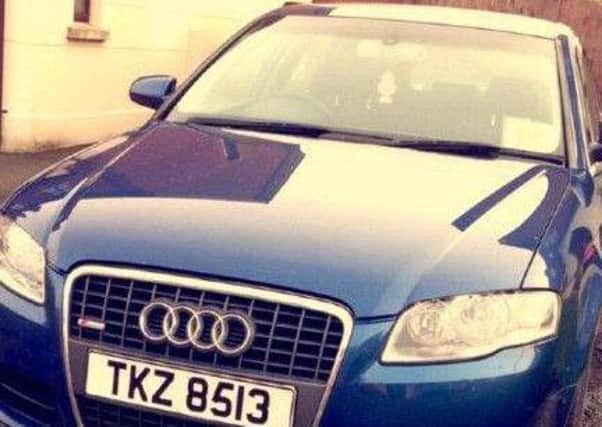 The car which was hijacked on Larne High Street and later found burnt out on Friday November 4. INLT-46-702-con