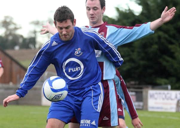 Dean Smith - pictured during his Loughgall playing days - is back at Lakeview Park as interim boss.